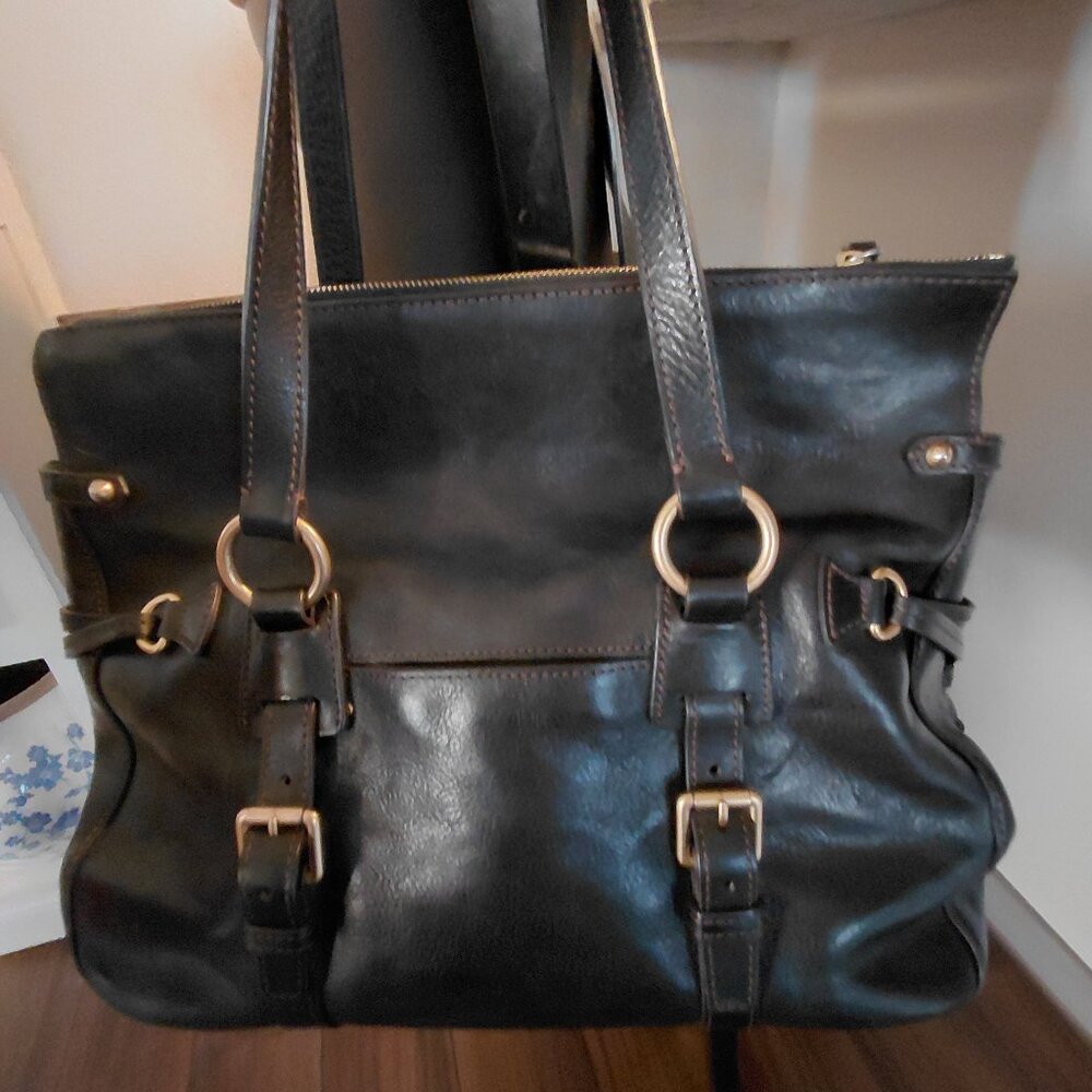 Dooney & Bourke Leather Florentine Satchel - Picture 2 of 9